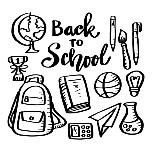 First day of school coloring page
