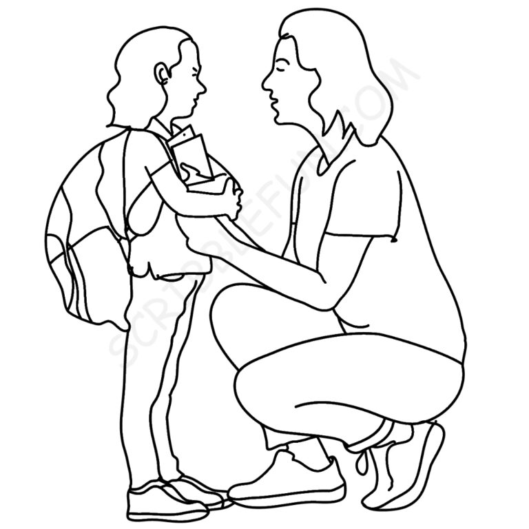 25 Free Printable First Day Of - First Day Of School Coloring Picture 768x768 