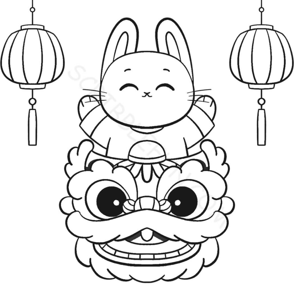 Chinese New Year 2023 Free Colouring Sheets