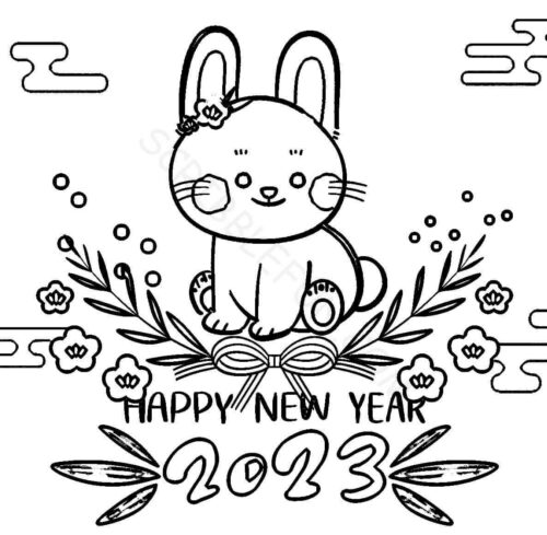 Lunar new year 2023 coloring pages