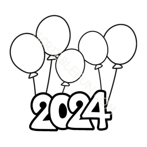 2024 new year coloring pages