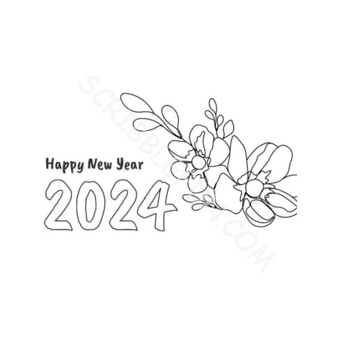 Happy New Year 2023 coloring pages