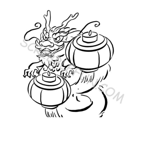 Chinese new year 2024 coloring pages